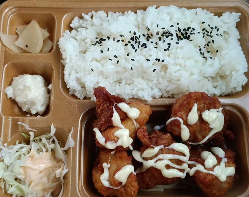 琵琶湖釣行前に食べた唐揚げ弁当