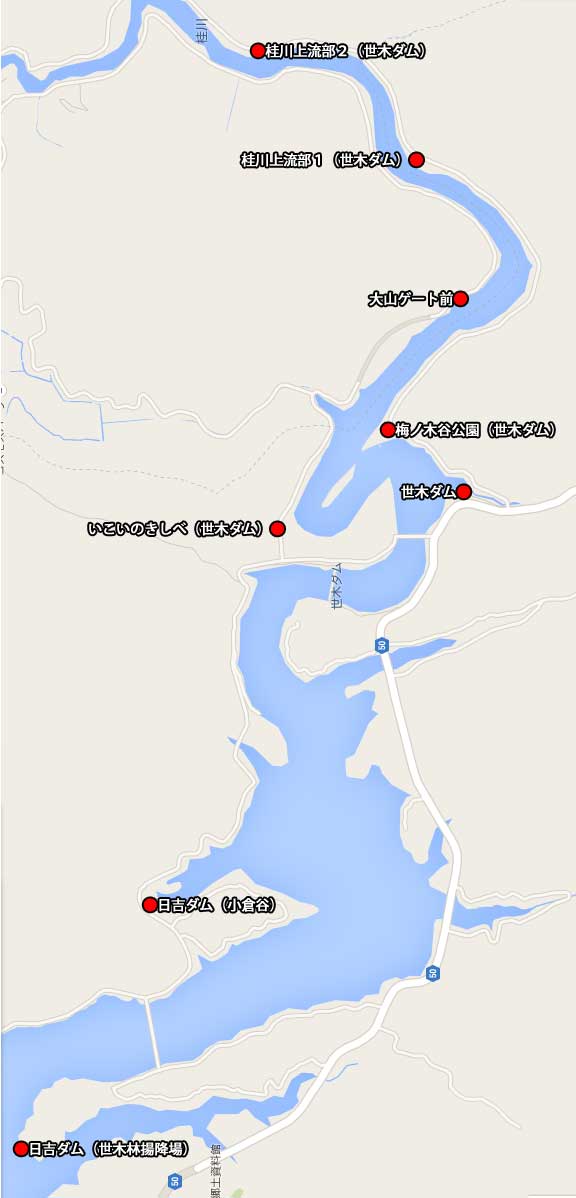 ブラックバス釣り おかっぱりポイント 琵琶湖 ダム 河川